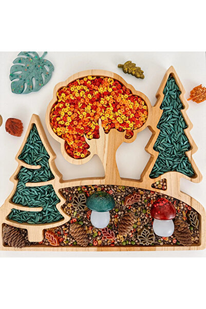 AllFayLazer Ahşap Ev Bahçe Ağaç Tarla Doğa Konsept Temalı Mandala Boyama ve M...