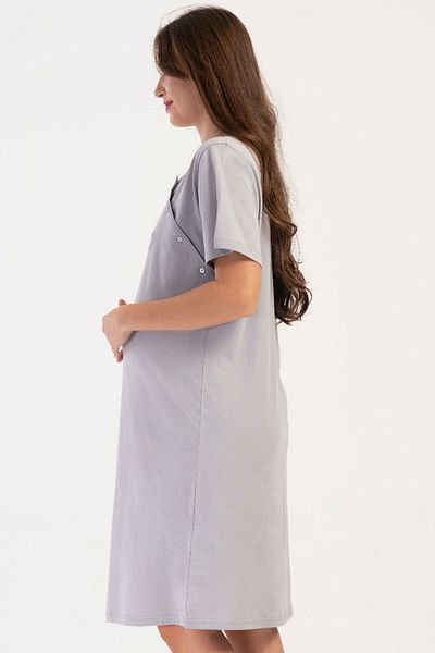 VİENETTA Cotton Women's Short Sleeve Maternity Nightgown, 408100