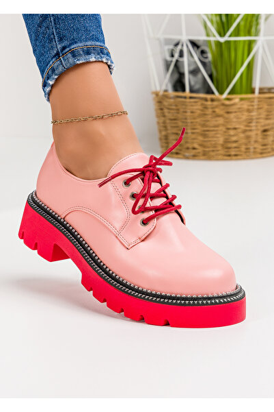 starlike Pantofi casual dama roz cu rosu A160