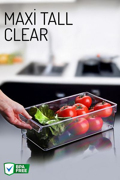 Nandy Home Maxi Tall Clear Refrigerator & Cabinet Organizer