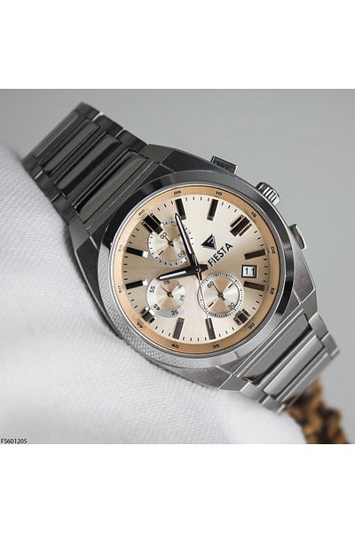 Fiesta Fs601205 Men's Wrist Watch with Steel Band