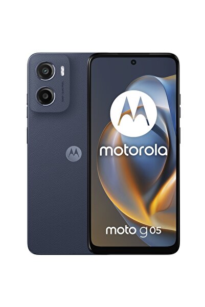 Motorola g05 Mobile Phone, Dual SIM, 256GB, 4GB RAM, Denim Blue