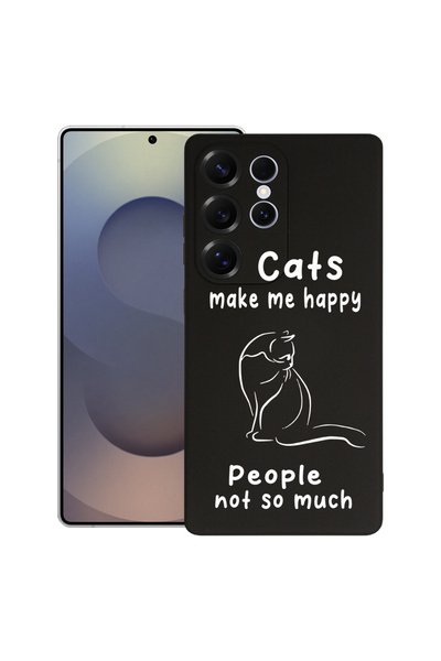 bestcase Husă premium din silicon pentru Samsung Galaxy S23 Ultra, Pisici și ...