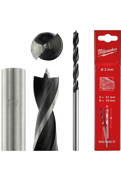 Milwaukee Wiertło do drewna 3 x 33/60 mm (1)