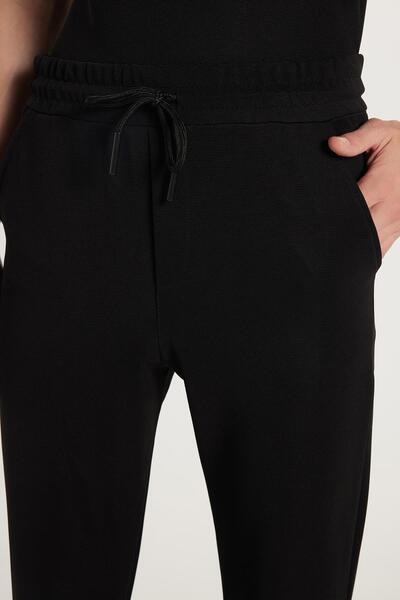 Tudors Men's Standard Fit Regular Fit Polo Neck Cotton Straight Leg Black Tracksuit Set