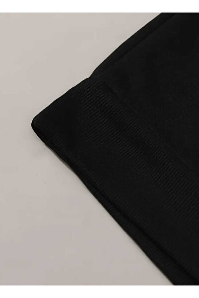 caddekombin Μαύρο φούτερ με κουκούλα με στάμπα Blah Blah Blah, με τσέπες και εσωτερικό μάλλινο επένδυση