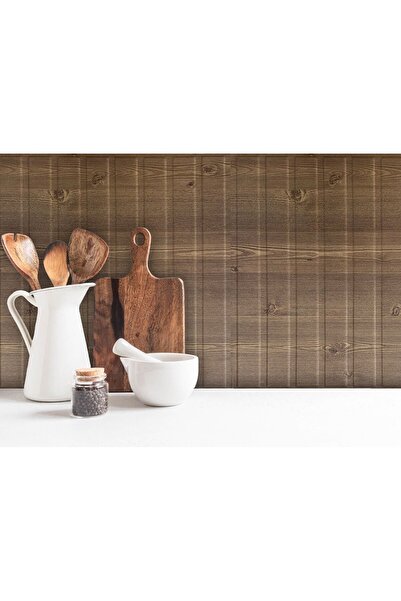 TİNK 3 Boyutlu Duvar Paneli Kabartmalı Lambiri Desen Pvc 41x41 cm/ 6 Adet /1 m² Antik