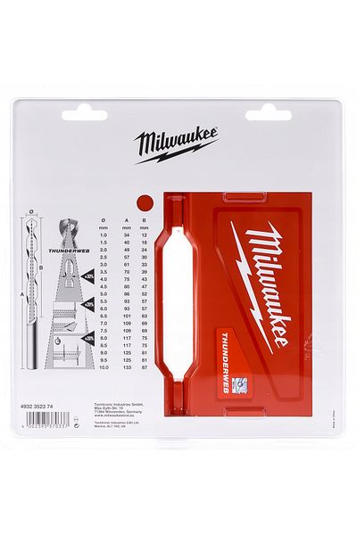 Milwaukee Wiertła do metalu HSS-G Thunderweb Kaseta 19 szt.