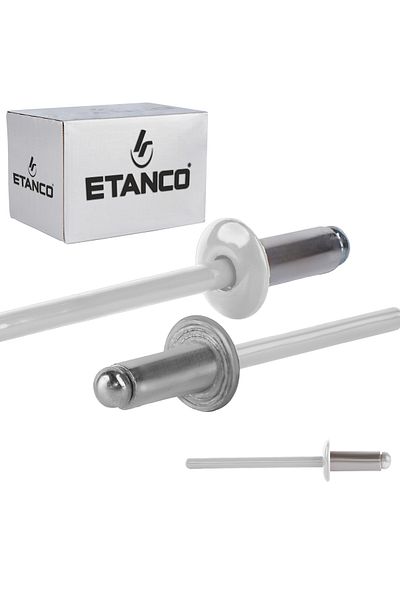 Etanco Nity otwarte aluminiowe 4x10mm RAL 9010