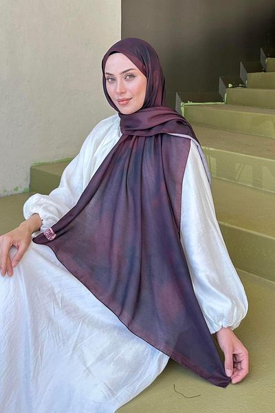 lamelif Batik Pattern Soft Shawl Bitter Brown