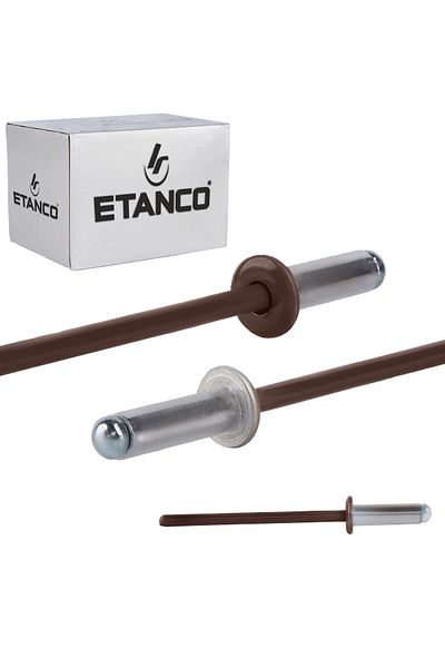 Etanco Nity otwarte aluminiowe 4x12mm RAL 8017