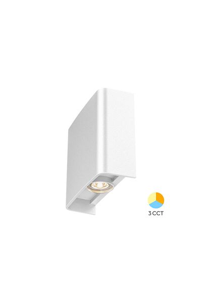 Braytron APLICAȚIE DE PERETE BRY-VECTOR-B-WL-ALB-2x1W-3ÎN1-IP65