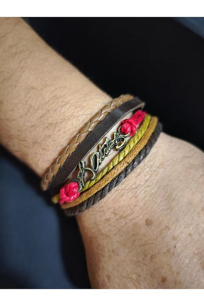 enyatakı Original leather rope bracelet signed by kemal ataturk.