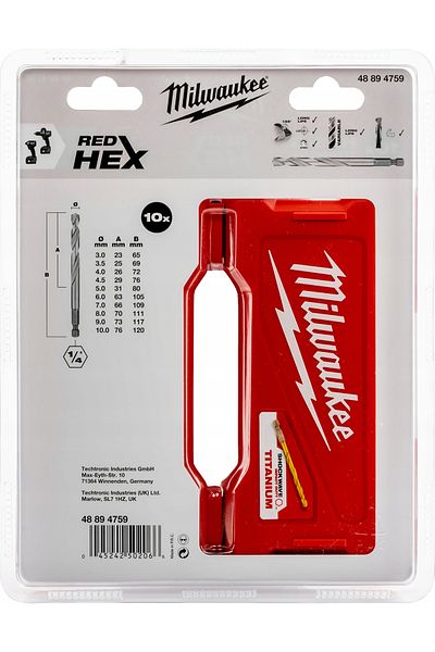 Milwaukee Wiertła do metalu SWave HSS-G Tin zestaw 10szt.