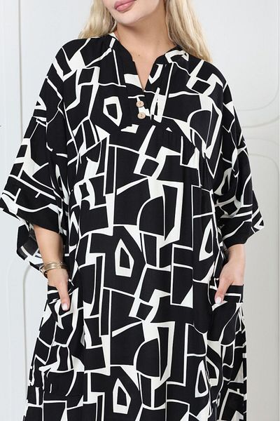 mervemoda Women's large size woven dress