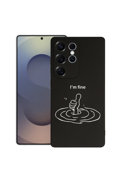 bestcase Husă premium din silicon pentru Samsung Galaxy S22 Ultra, I'm Fine, ...