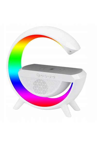 Azaris ŁADOWAKRA BEZPRZEWODOWA Głośnik RGB bluetooth podświetlana LAMPKA NOCNA