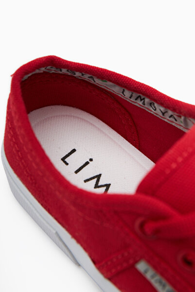 Limoya Timon Kırmızı Rahat Taban Keten Sneakers