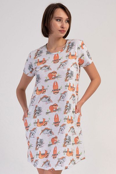 VİENETTA Women's Short Sleeve Nightgown, 408184