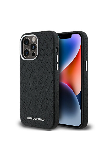 Karl Lagerfeld iPhone 14 Pro Max Uyumlu Kılıf Karl Lagerfeld Lisanslı PU Deri...