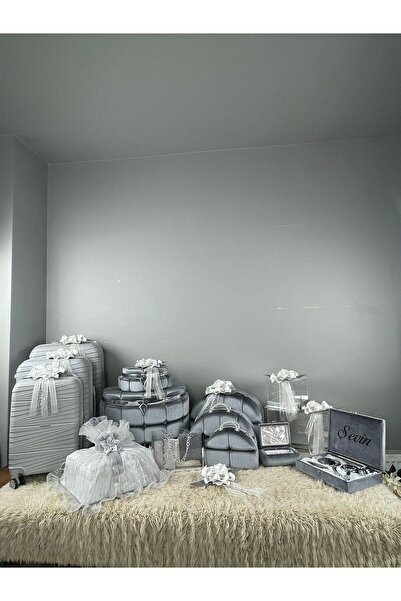 Benjamin Çeyiz Kişiye Özel Sandık Seti Gelin Sandığı Çeyiz Bohça Seti Pleksi Fanus