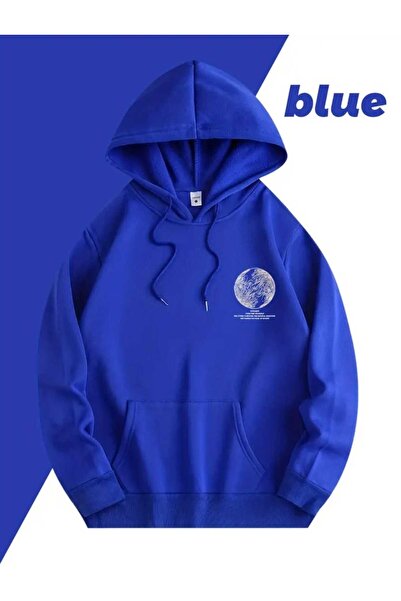 caddekombin Hanorac din bumbac Saks cu glugă și buzunare cu imprimeu pe spate Lazarus