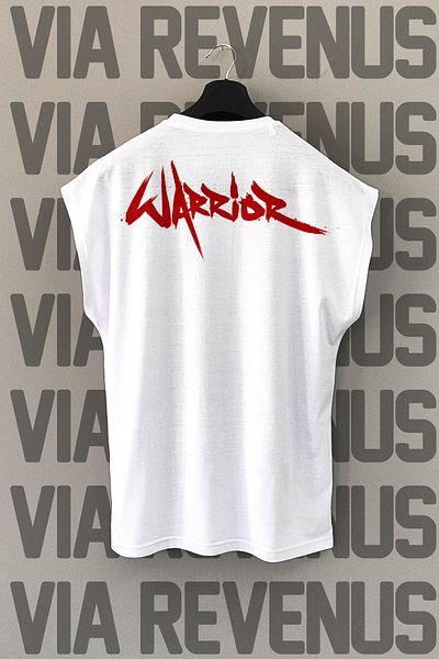 Vordevia Warrior Back Printed Zero Sleeve Crew Neck Sports Tshirt