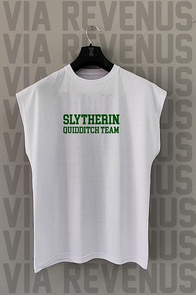 Vordevia Malfoy Seeker Front Back Printed Zero Sleeve Sport Tshirt and Green Shorts Sport Set