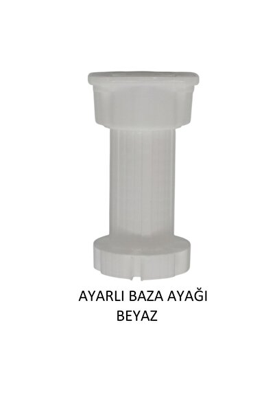Adilon Ayarlanabilir Plastik Baza Ayağı 10-15 Cm, Beyaz, Çok Amaçlı Dolap Ayağı