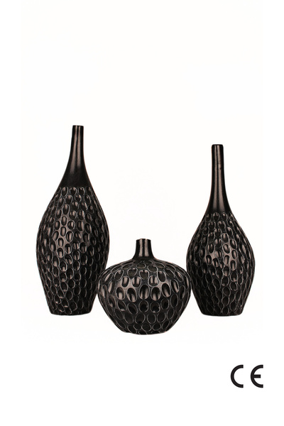 Hmydesign Lucerno Handmade Decorative Ceramic 3-Piece Vase