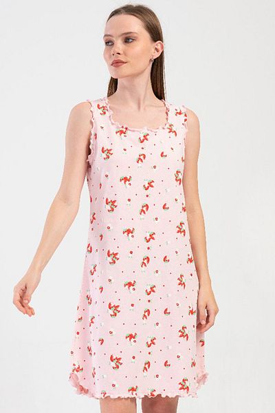 VİENETTA Cotton Women's Wide Strap Nightgown, 408040