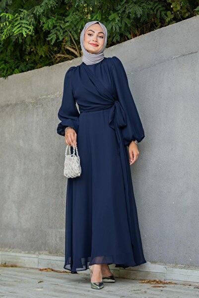Tesettür Çarşım Narin Mat Şifon Tesettür Abiye-Laci