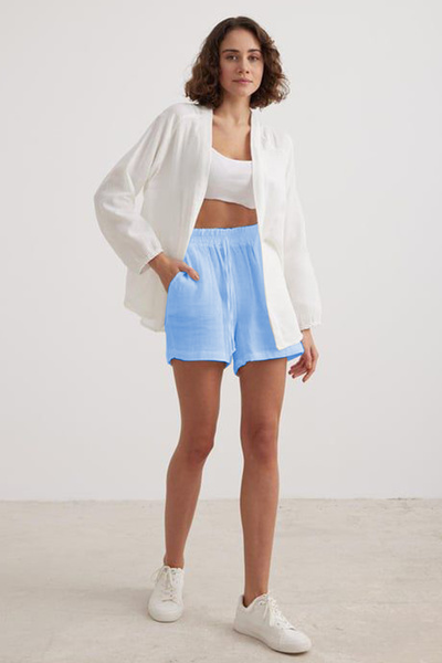 Cockatoo شورت موسلين مع جيوب