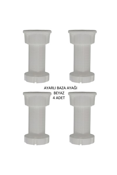 Adilon Ayarlanabilir Plastik Baza Ayağı 10-15 Cm, Beyaz, Çok Amaçlı Dolap Aya...