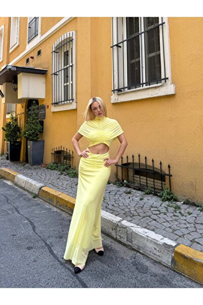 auzou eveil Kadın tül detaylı elbise YENiLİK SEVENLERE