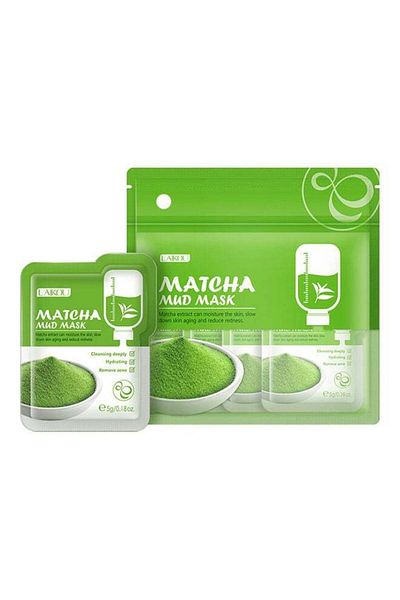 LAIKOU Lyco Hydrating Face Masks with Matcha Clay 12 Pieces Green 60g