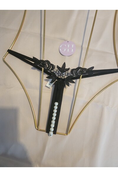 G&H UNDERWEAR String Thong Panties with Pearls