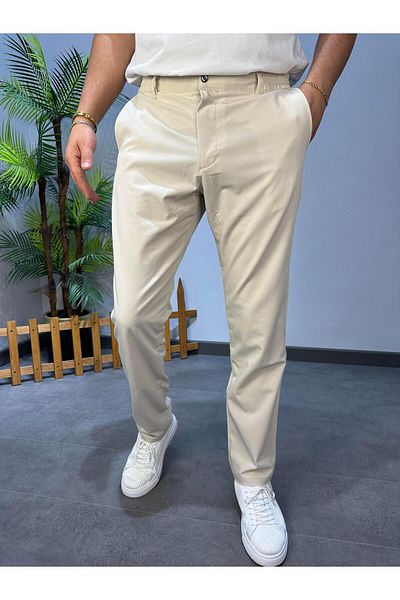 MODA Brand Equivalent Jogger Fabric Pants Cream