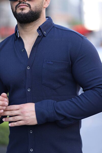 Klothy Чоловіча зимова сорочка з однією кишенею 493