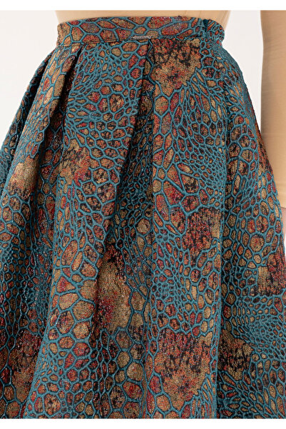 Guzella Premium Jacquard Pleated Midi (90cm) Size Princess Skirt