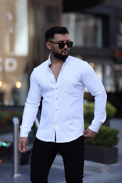 Klothy Men's Single Pocket Winter Shirt 493
