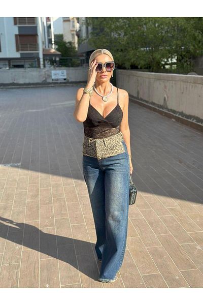 Quzu 00015 Δαντελένιο Φόρμα Μπλούζα Μαύρη