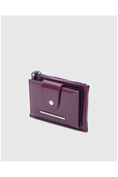 DADU محفظة نسائية لحمل البطاقات من الجلد اللامع