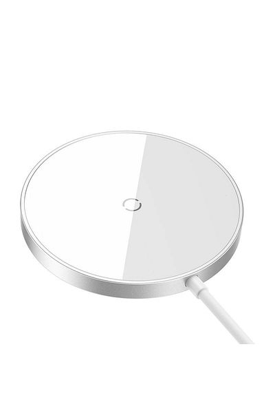Baseus Magnetic Wireless Charger, 15W - (CCJJ040012) - Silver