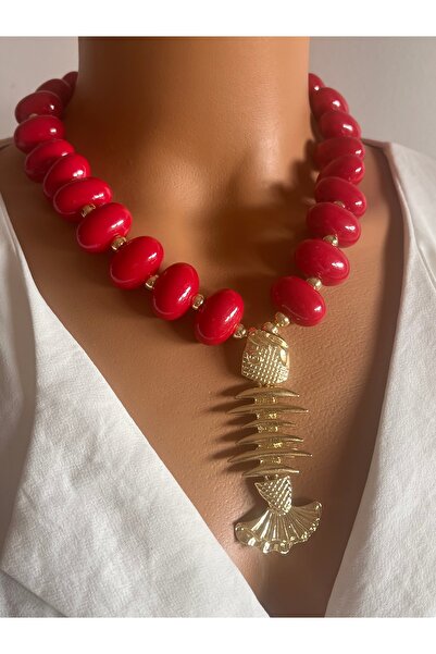 Aka Yazlık balık kolye(kırmızı)