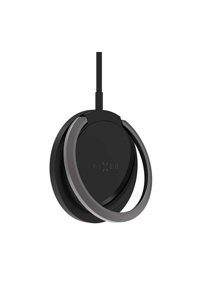 FIXED Magnetic Charger with Cable and Holder, 15W, 1.2m - (FIXMPAD2-BK) - Black