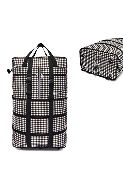 ZAAPPY Folding Oxford Fabric 35-Inch Rolling Luggage with 360 Degree Movement 5 Wheels Expandable