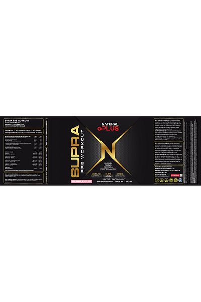 Natural Plus Supra 510 g - aroma Bubble gum,Pre workout