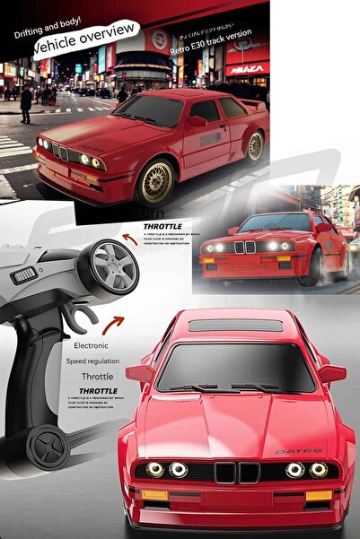 Oruç Oyuncak Uzaktan Kumandalı 1:16 BMW E30 Araba Full Fonksiyon Işıklı Drift...