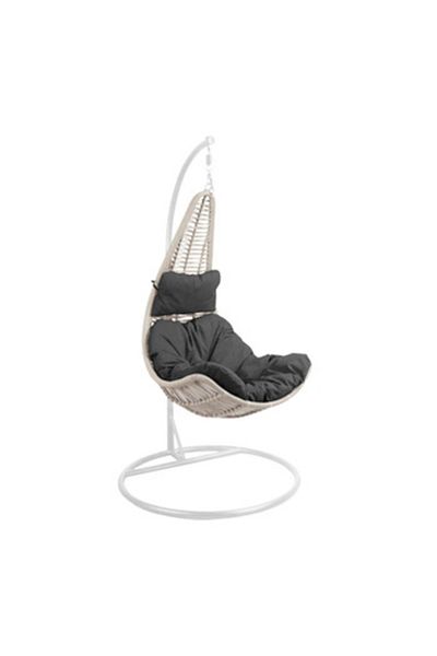 Türkiye Egg-Shape Wicker Weaving Dolna Durable PE Rattan Hanging Egg Chair